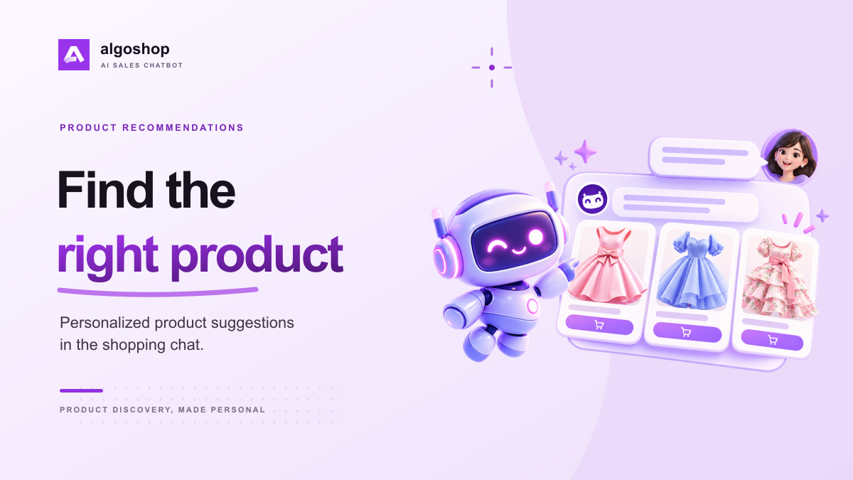 Algoshop proactive Outreach Cards displaying product recommendations, coupons, and interactive offers on Shopify